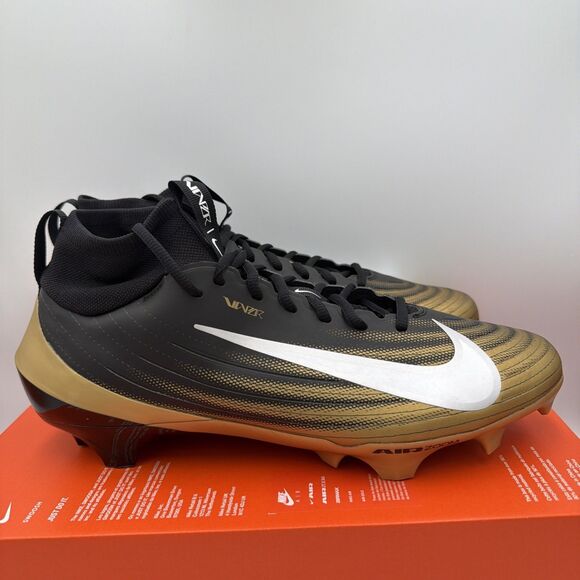Nike Zoom Air Vapor Pro 1 Football Cleats Black Gold (FB3298-003) Men\'s Sz 12 main image 5